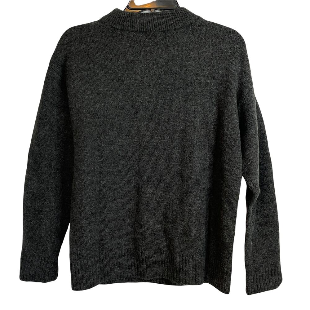Ava & Viv Dark Heather Pullover Sweater Front Beads Decorations Plus Size 14W - Picture 3 of 7